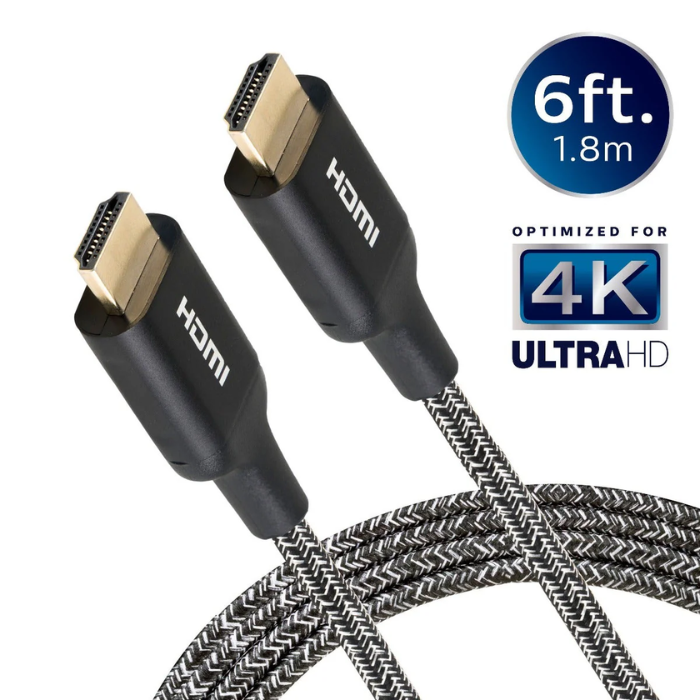 HDMI Cable - 6ft, 4K@60Hz, High-Speed 18Gbps, HDMI 2.0
